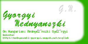 gyorgyi mednyanszki business card